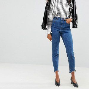 ASOS FARLEIGH High Waist Slim Mom Jeans in Hazel